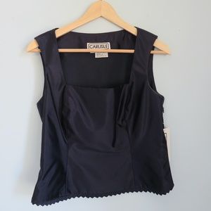 ❦ NWT CARLISLE Silk Blend Fitted Bustier Top ❦